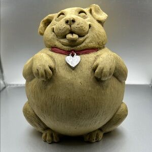 Vintage chubby dog figurine from Evergreen Home & Garden